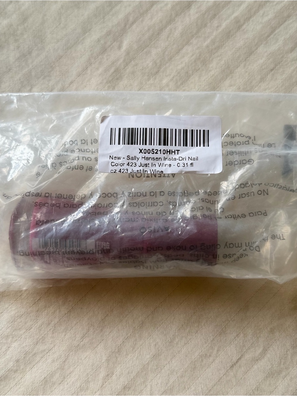 NWT Sally Hansen Insta-Dri Nail Polish - Just In Wine - Picture 2 of 5